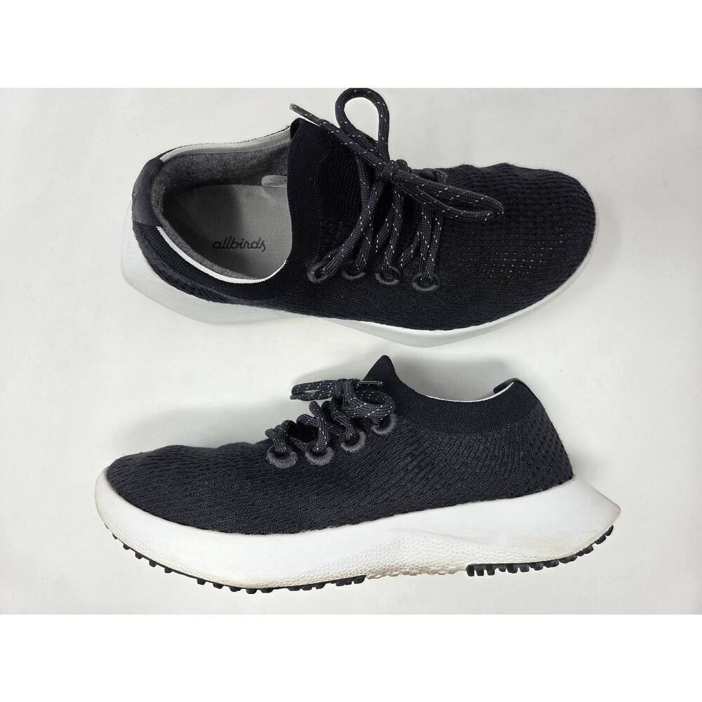 ALLBIRDS TREE DASHER 2 BLACK WHITE SOLE RUNNING SHOES SNEAKERS MENS SIZE 10